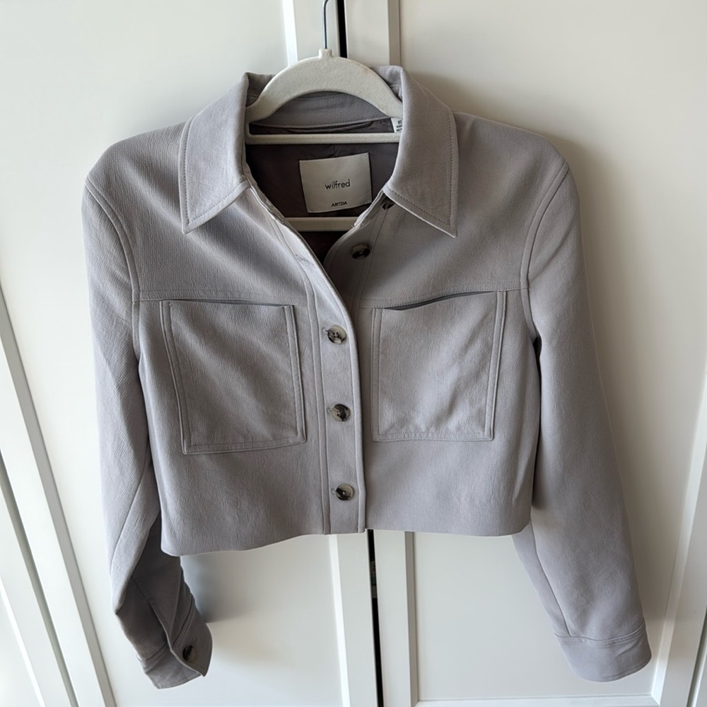 Aritzia Wilfred Crepette Little Cropped Jacket Size XS